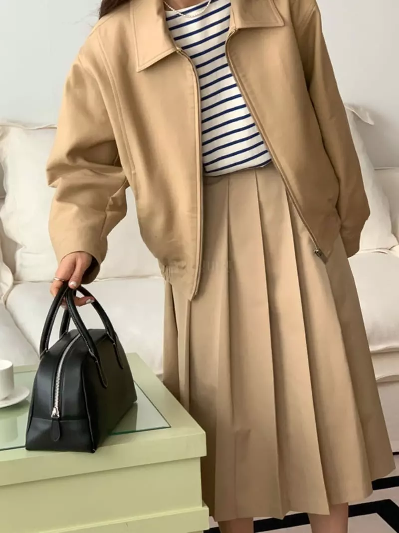 Monet - Korean Women Fashion - #pursuepretty - Bomber Blouson Jacket - 4