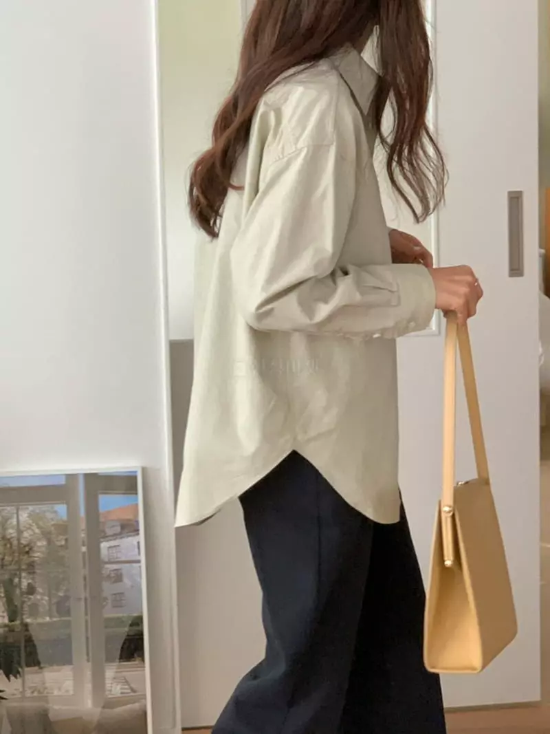 Monet - Korean Women Fashion - #romanticstyle - Oxford Shirt - 3
