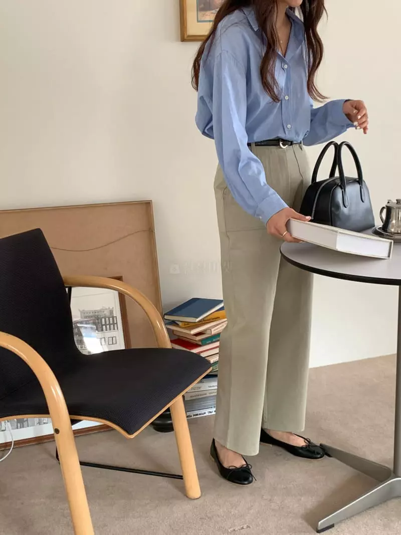 Monet - Korean Women Fashion - #momslook - Marie Stripe Shirt - 4