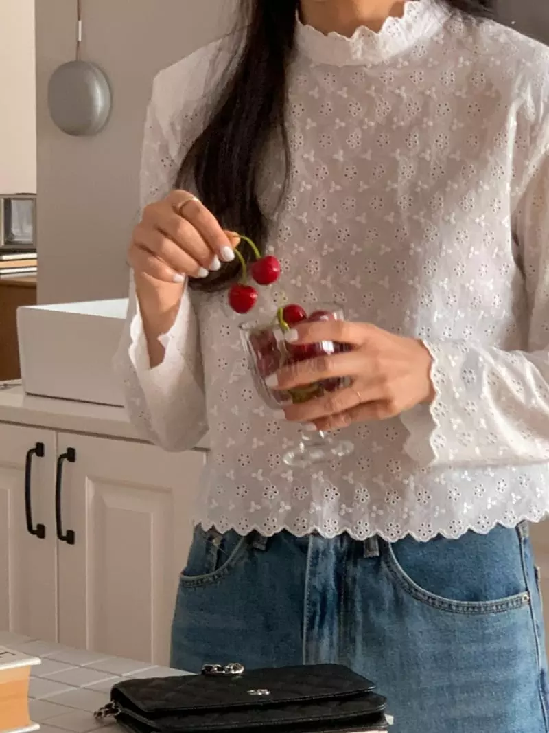 Monet - Korean Women Fashion - #momslook - Vivel Embroidery Blouse - 4