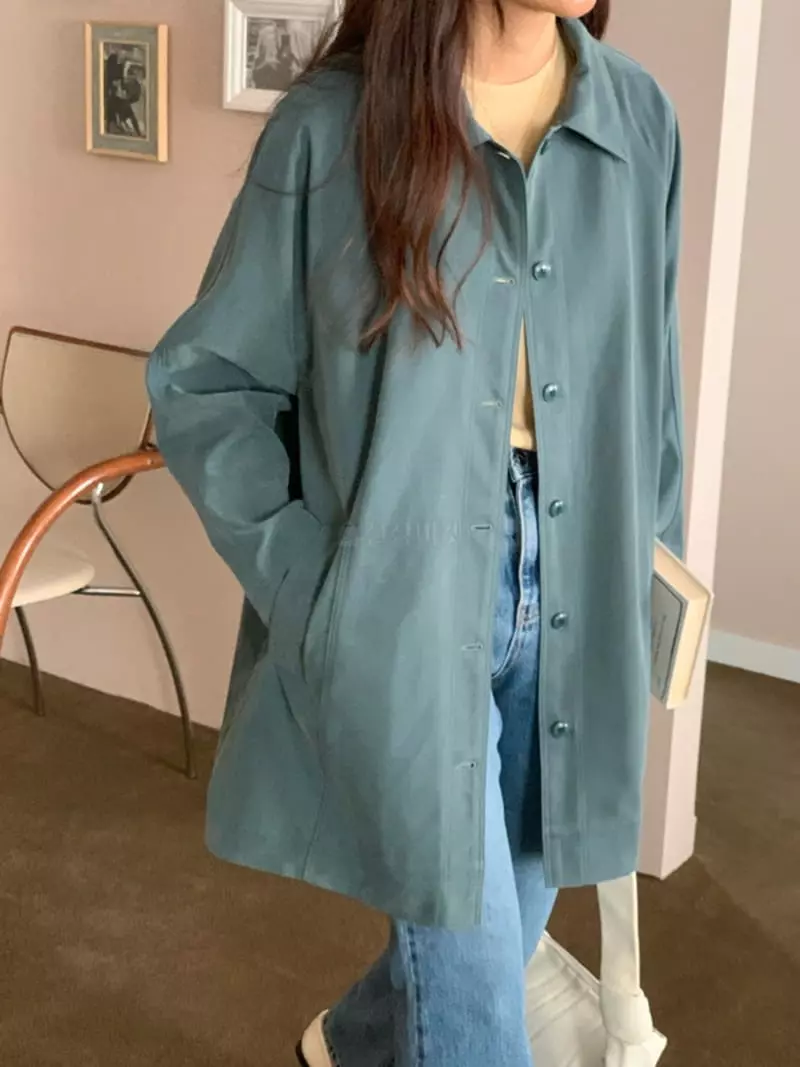 Monet - Korean Women Fashion - #womensfashion - Cube Trench Coat