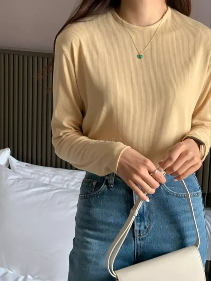 Monet - Korean Women Fashion - #womensfashion - Coco Rib Tee - 2