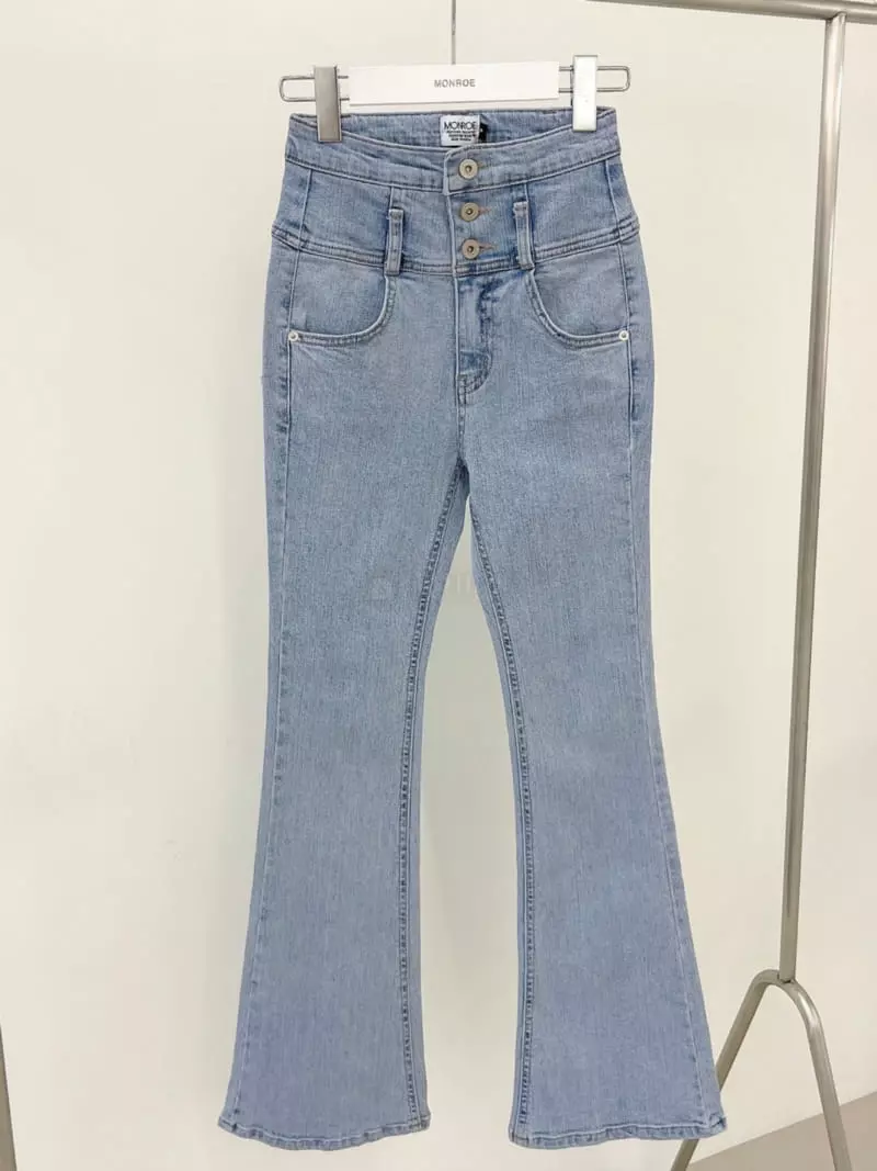 Monroe - Korean Women Fashion - #momslook - High Light Blue Boots Jeans - 2