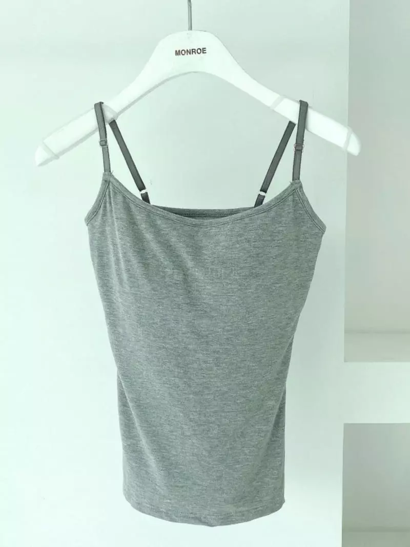 Monroe - Korean Women Fashion - #thelittlethings - Inner Pad Sleeveless Tee - 4