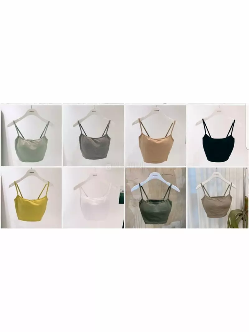 Monroe - Korean Women Fashion - #womensfashion - Sticky Pad Sleeveless Tee - 4