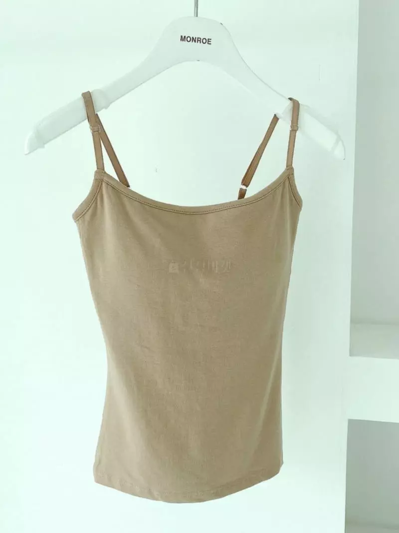 Monroe - Korean Women Fashion - #thatsdarling - Inner Pad Sleeveless Tee - 2