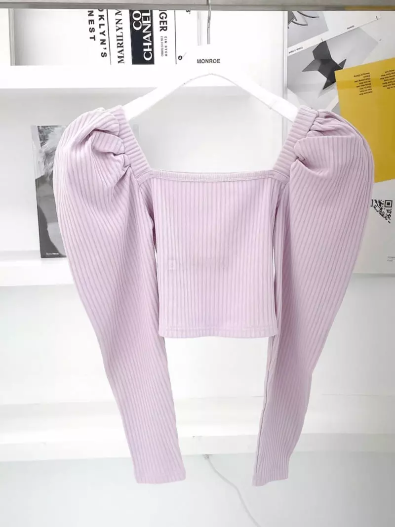 Monroe - Korean Women Fashion - #vintagekidsstyle - Big Puff Tee - 3