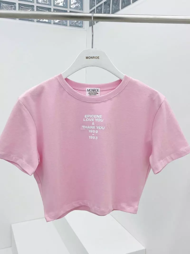 Monroe - Korean Women Fashion - #womensfashion - Thank You Crop Tee