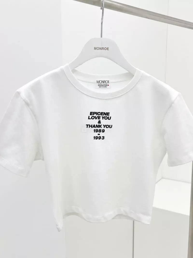 Monroe - Korean Women Fashion - #womensfashion - Thank You Crop Tee - 3