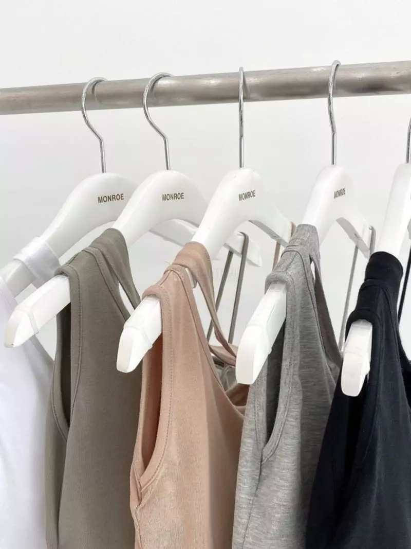 Monroe - Korean Women Fashion - #momslook - Unbalance Pad Sleeveless Tee - 4