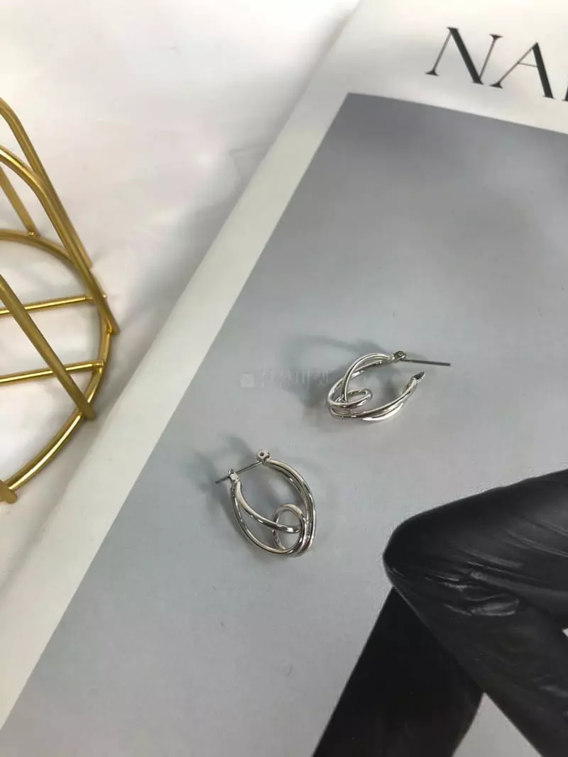 Mood - Korean Women Fashion - #momslook - A692 Cross Ring Earrings - 3