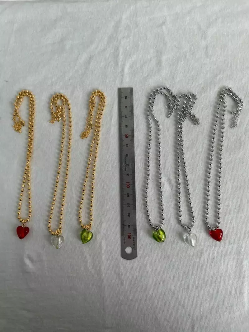 Mood - Korean Women Fashion - #womensfashion - A2896 Heart Crystal Necklace - 4
