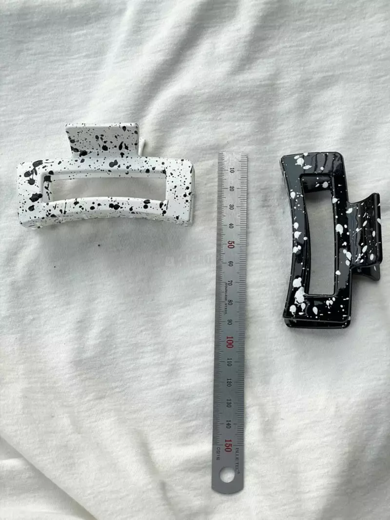 Mood - Korean Women Fashion - #womensfashion - A3116 Acrylic Marble Breakup Hair Pin - 4