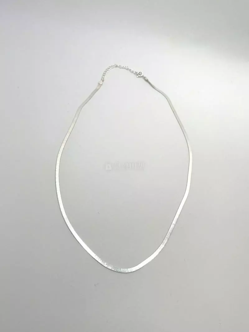 Mood - Korean Women Fashion - #momslook - A3545 Chain Silver Necklace - 3
