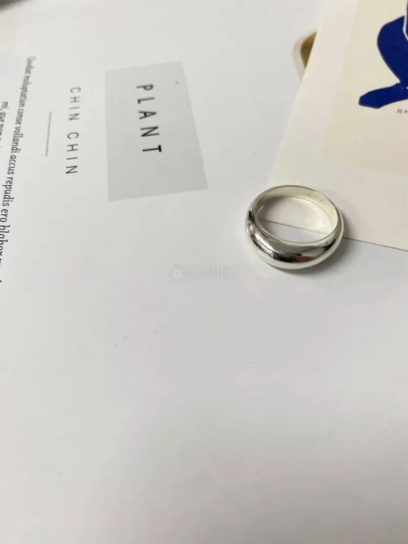 Mood - Korean Women Fashion - #momslook - A2145 Round Silver Ring - 2