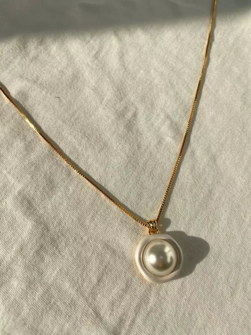 Mood - Korean Women Fashion - #momslook - A3620 King Pearl Color Necklace - 3