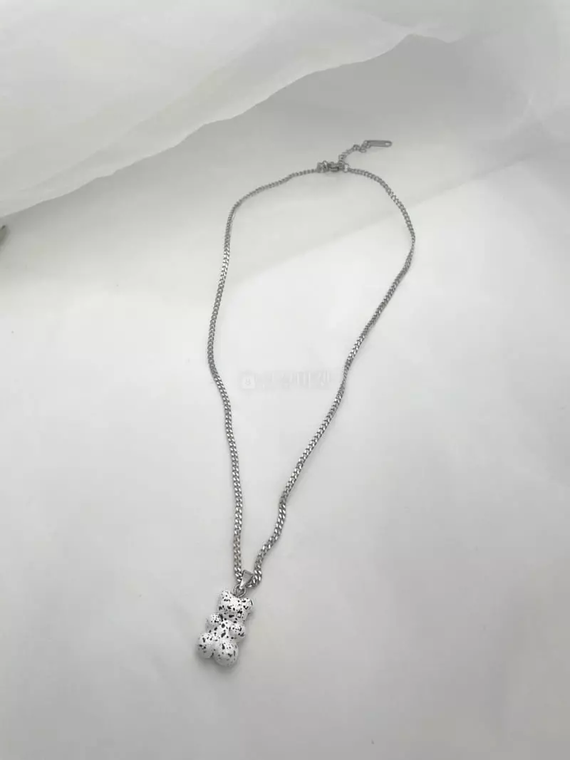 Mood - Korean Women Fashion - #momslook - A3519 Marbling Haribo Bear Thermal Chain Necklace - 3