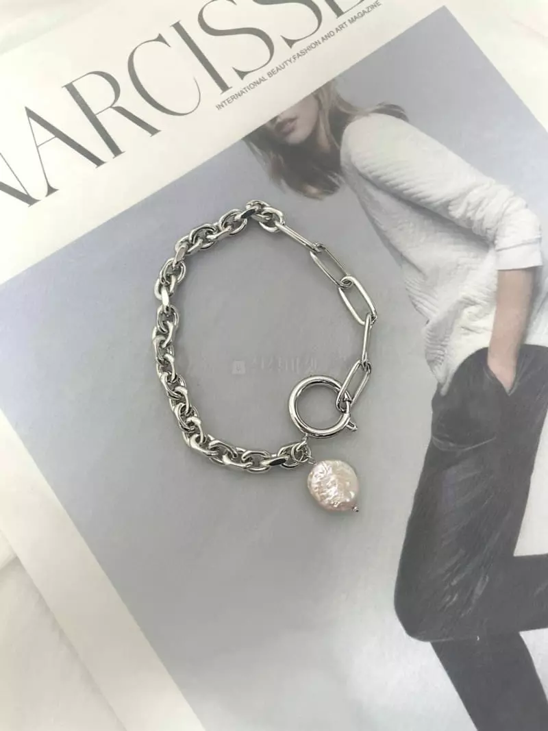 Mood - Korean Women Fashion - #momslook - A3475 Pearl Chain Bracelet - 3