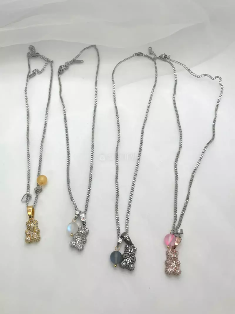 Mood - Korean Women Fashion - #momslook - A3516 Bear Haribo Chain Necklace