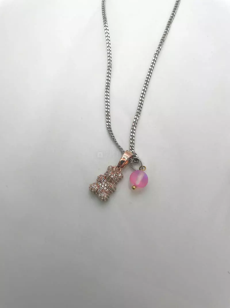 Mood - Korean Women Fashion - #momslook - A3516 Bear Haribo Chain Necklace - 3