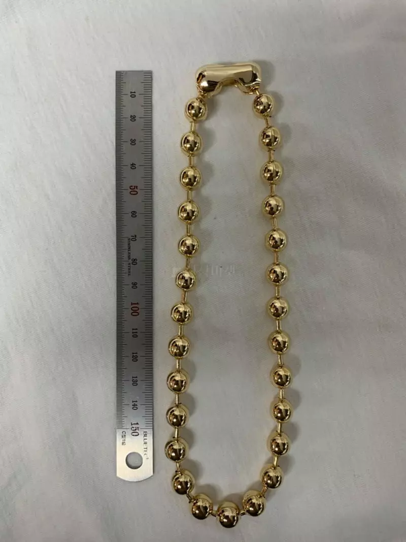 Mood - Korean Women Fashion - #momslook - A1416 Big Ball Chain Bold Necklace - 4