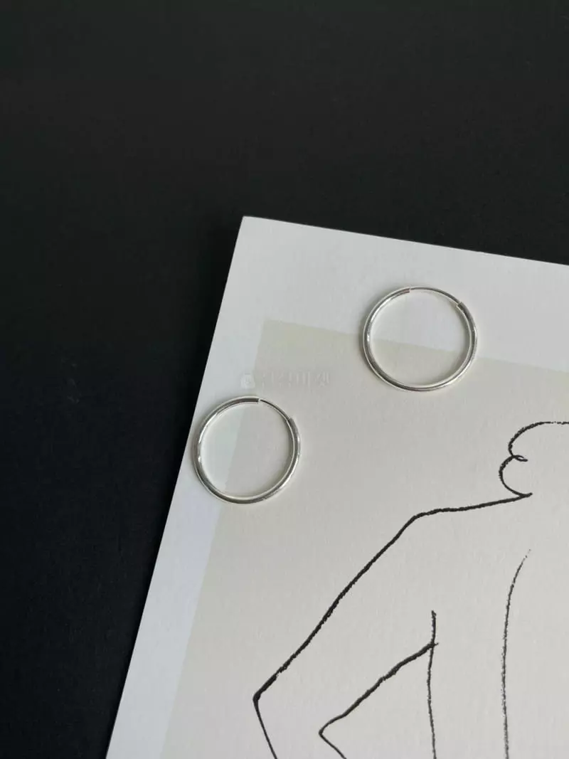 Mood - Korean Women Fashion - #momslook - A345 Silver Ring Earrings