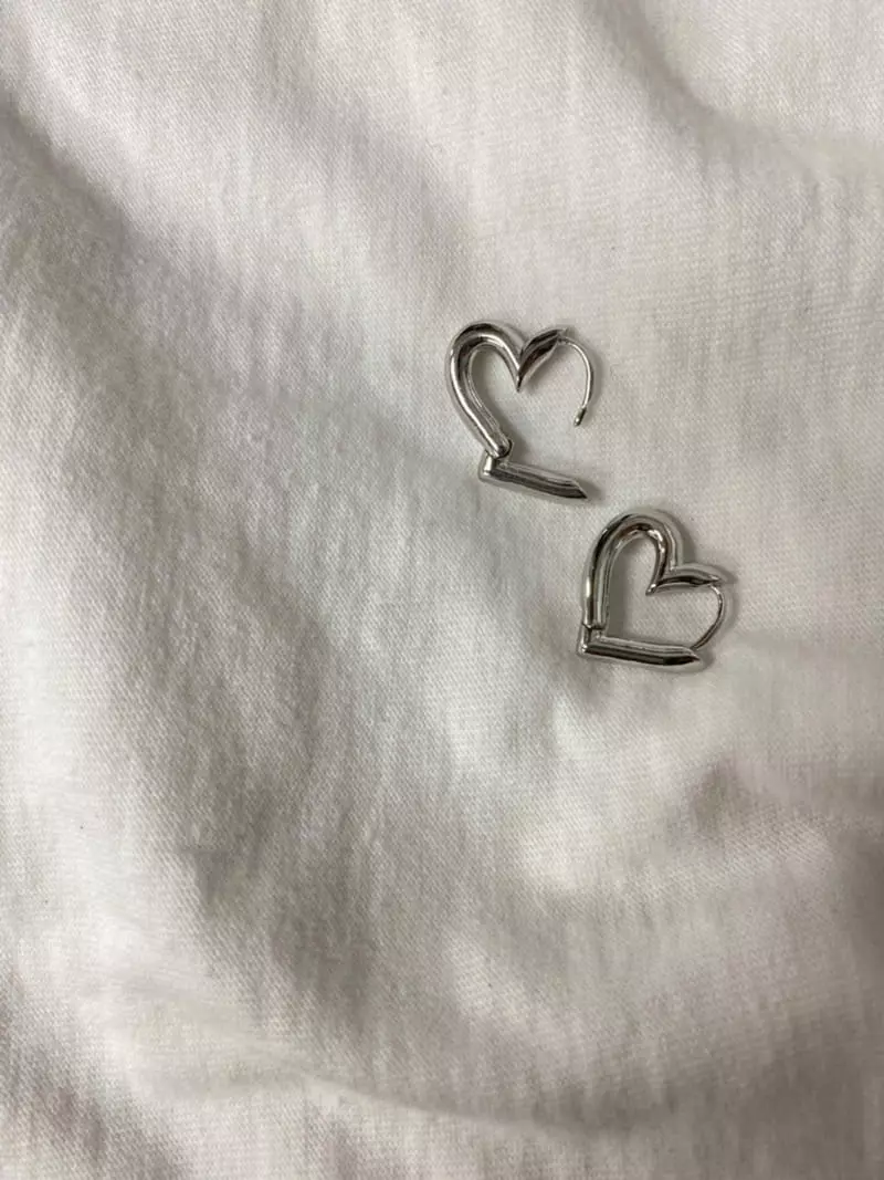 Mood - Korean Women Fashion - #momslook - A2221 Mini Heart Ring Earrings - 2