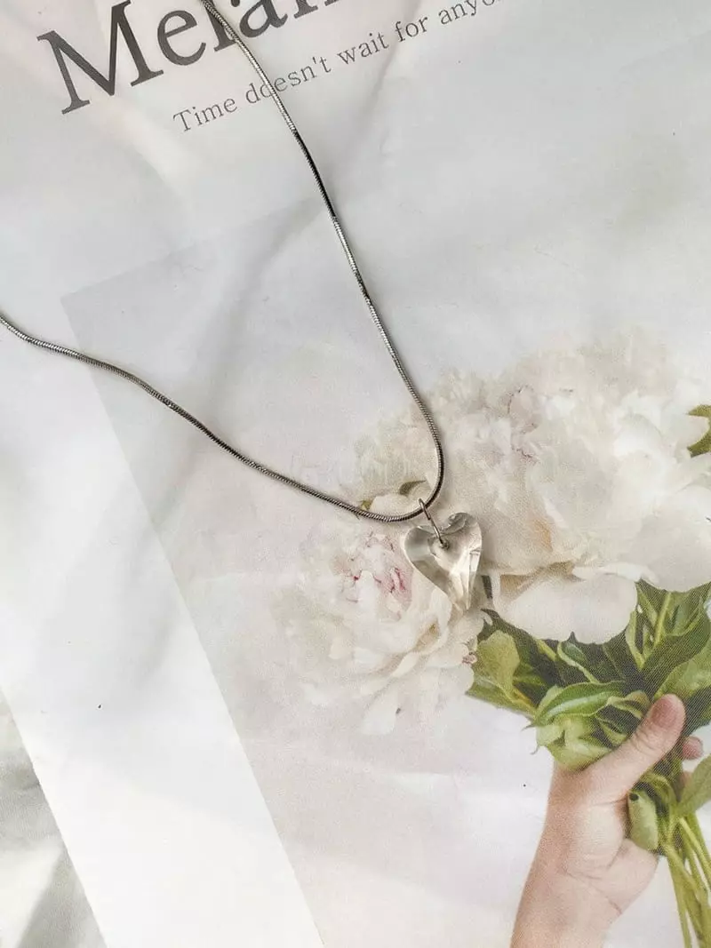 Mood - Korean Women Fashion - #pursuepretty - A3040 Crystal Heart Necklace - 3