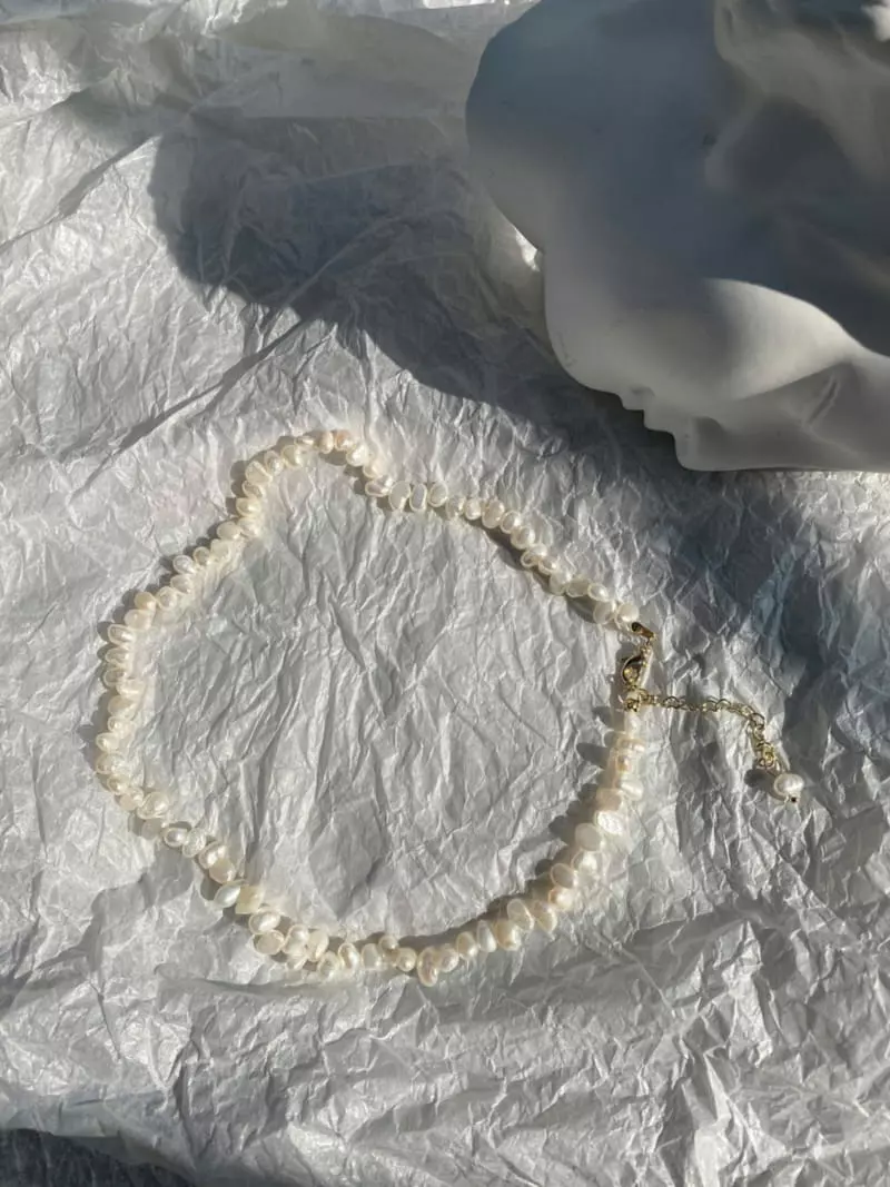 Mood - Korean Women Fashion - #romanticstyle - A2163 Pearl Necklace - 2