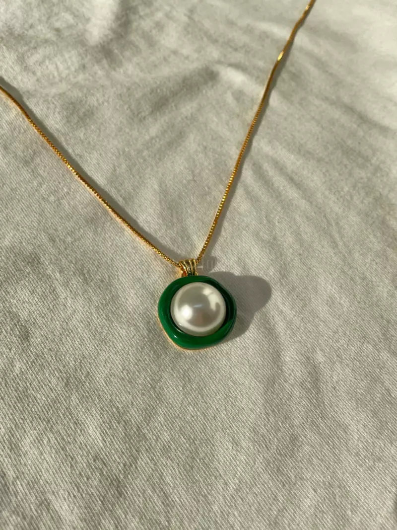 Mood - Korean Women Fashion - #romanticstyle - A3620 King Pearl Color Necklace - 3