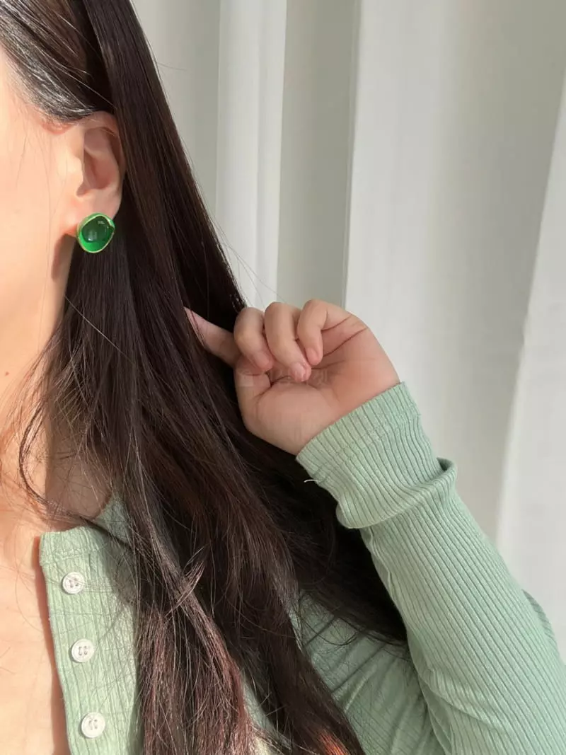 Mood - Korean Women Fashion - #shopsmall - A3562 Enamel Bold Earrings