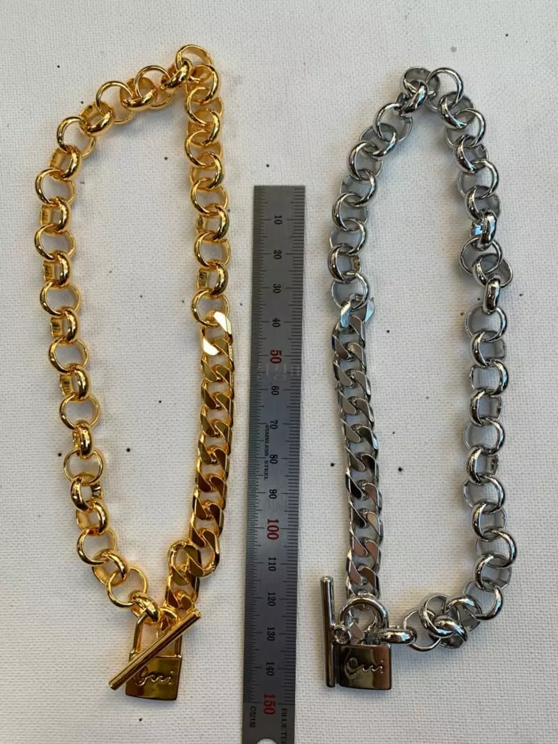 Mood - Korean Women Fashion - #momslook - A2639 Lock Chain Necklace - 4