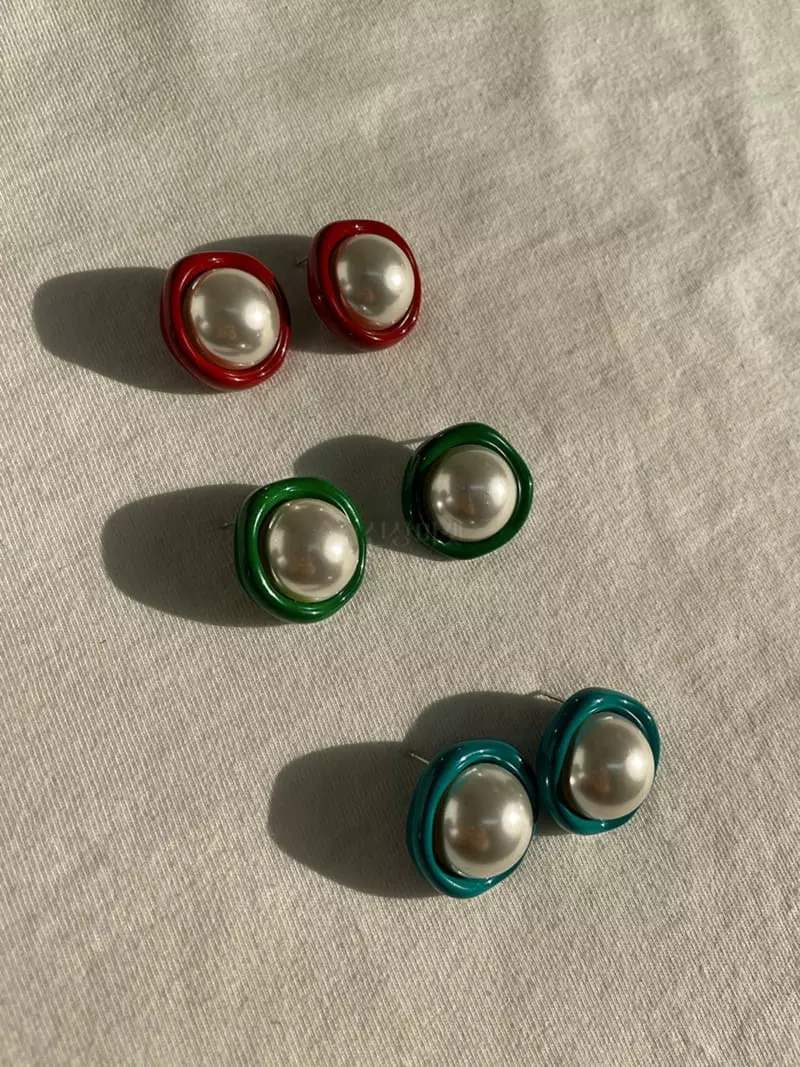 Mood - Korean Women Fashion - #womensfashion - A3649 King Pearl Earrings - 3