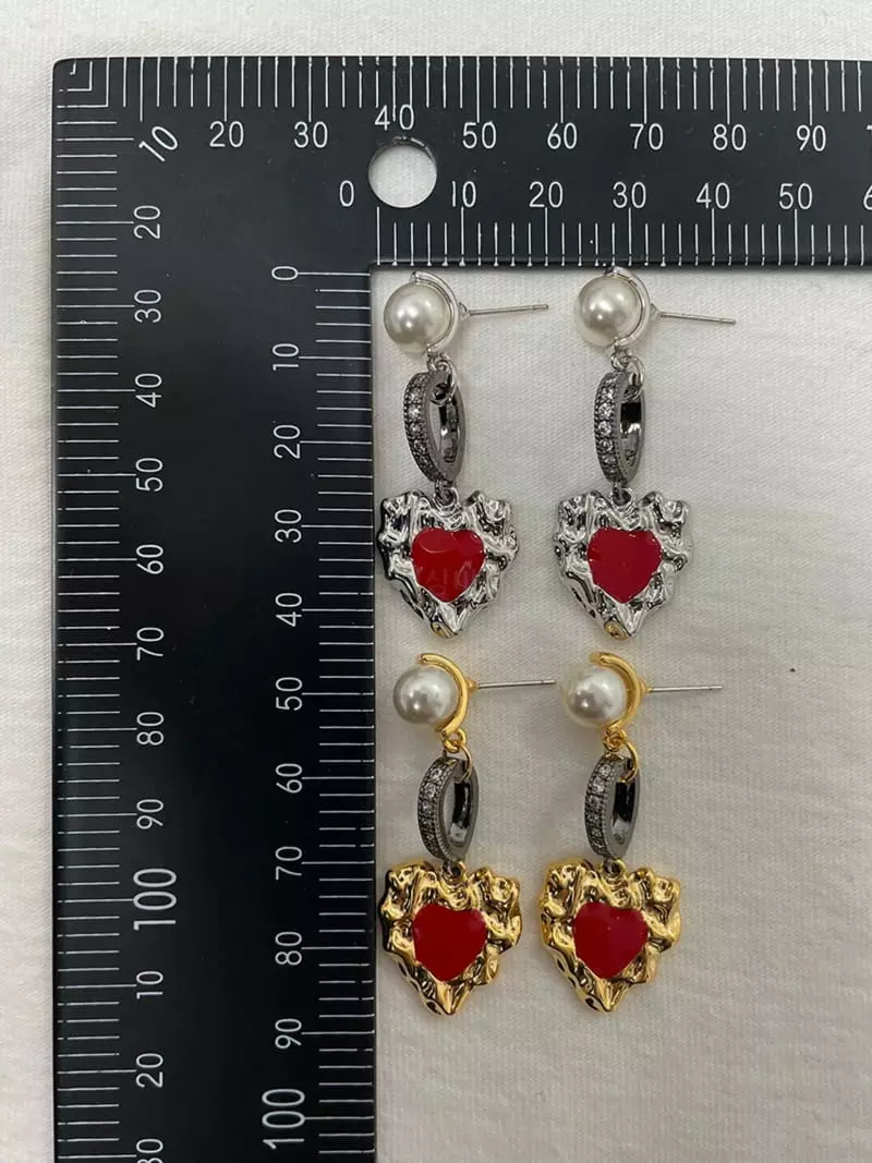Mood - Korean Women Fashion - #momslook - A3602 Pearl Heart Earrings - 4