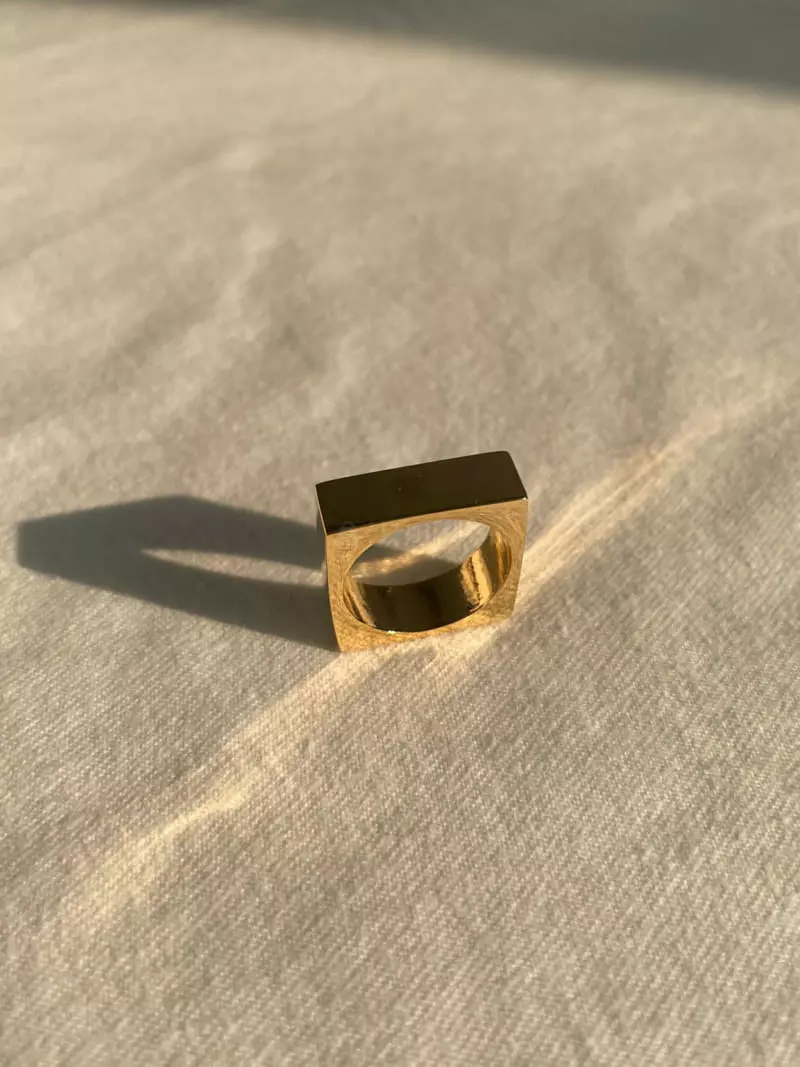 Mood - Korean Women Fashion - #womensfashion - A3599 Square Bold Ring - 2