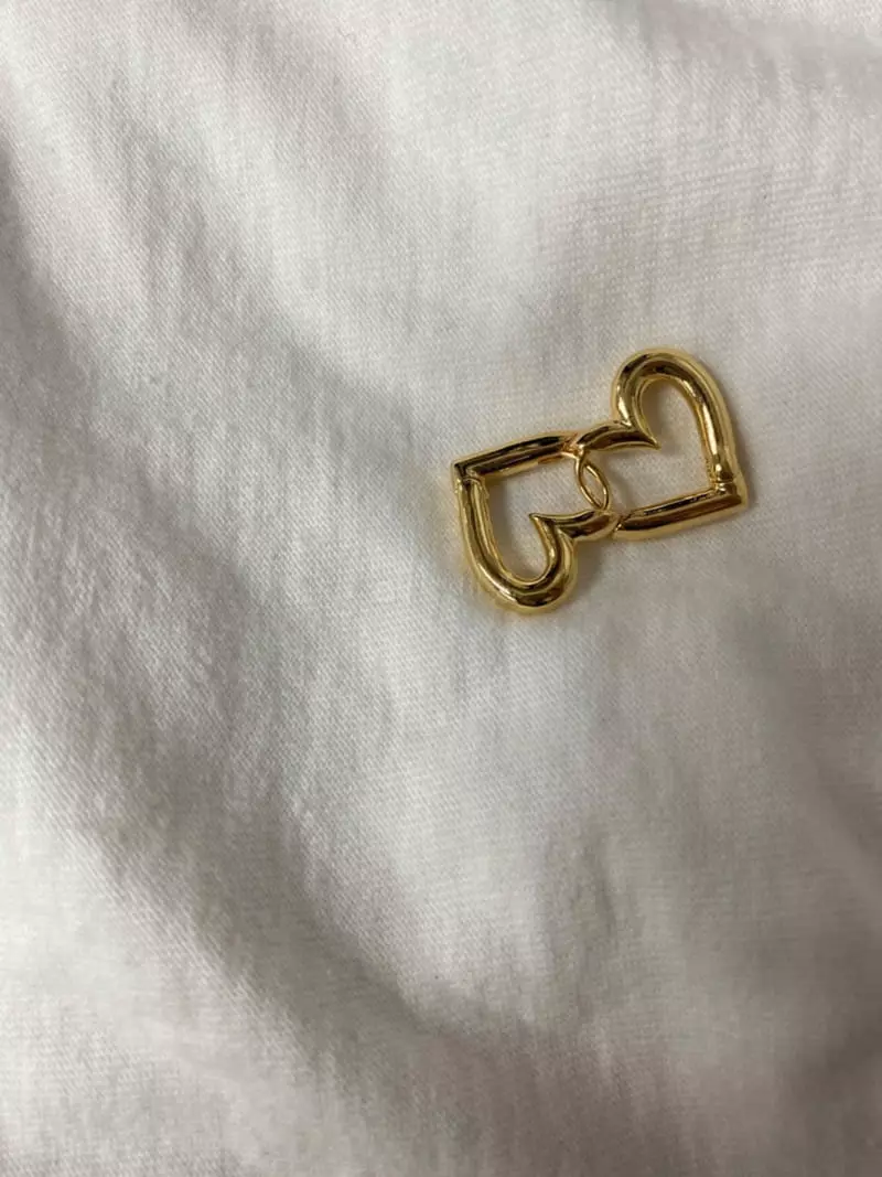 Mood - Korean Women Fashion - #womensfashion - A2221 Mini Heart Ring Earrings - 3