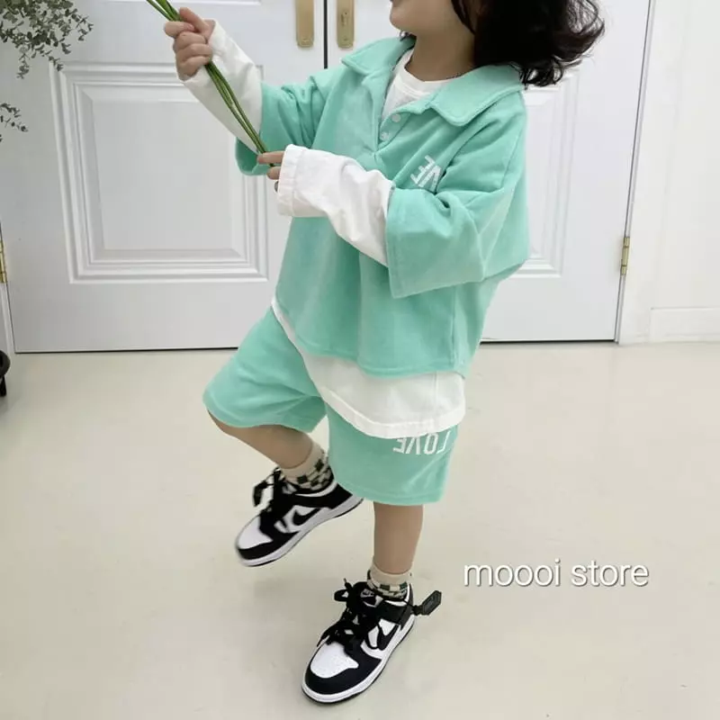 Mooi Store - Korean Children Fashion - #childofig - Love Towel Collar Tee - 6
