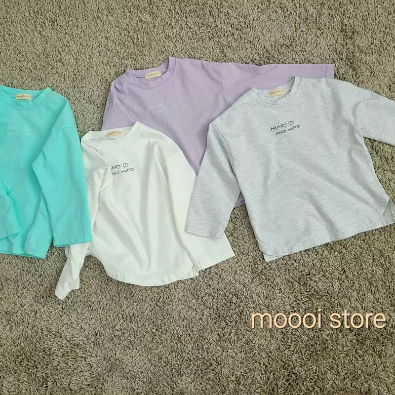 Mooi Store - Korean Children Fashion - #designkidswear - Heart Embroidery Tee - 10