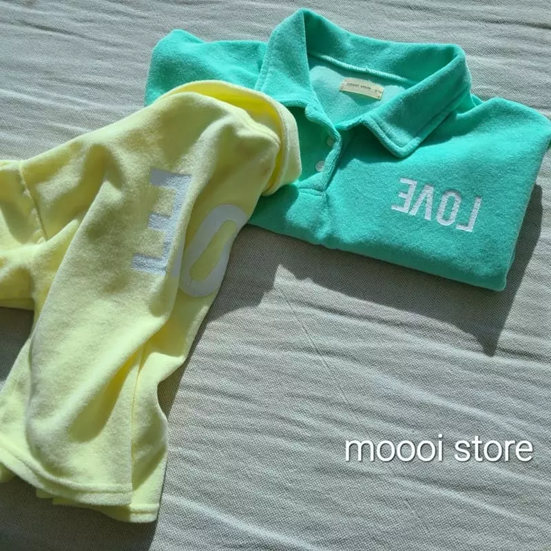 Mooi Store - Korean Children Fashion - #fashionkids - Love Towel Collar Tee - 10