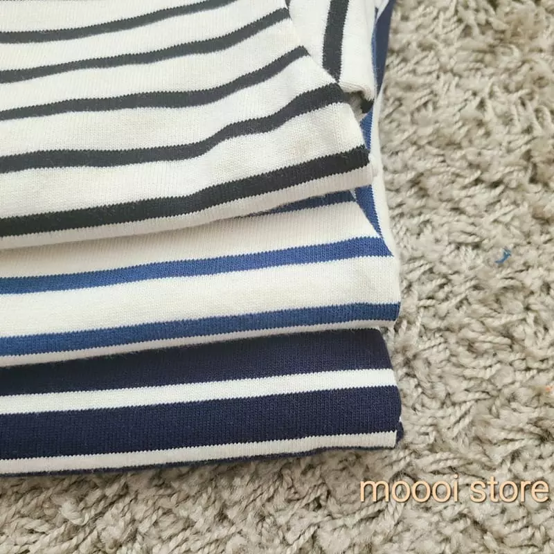 Mooi Store - Korean Children Fashion - #kidsshorts - 10 Stripes Tee - 12
