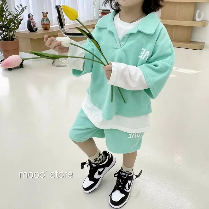 Mooi Store - Korean Children Fashion - #kidzfashiontrend - Love Towel Half Pants - 5