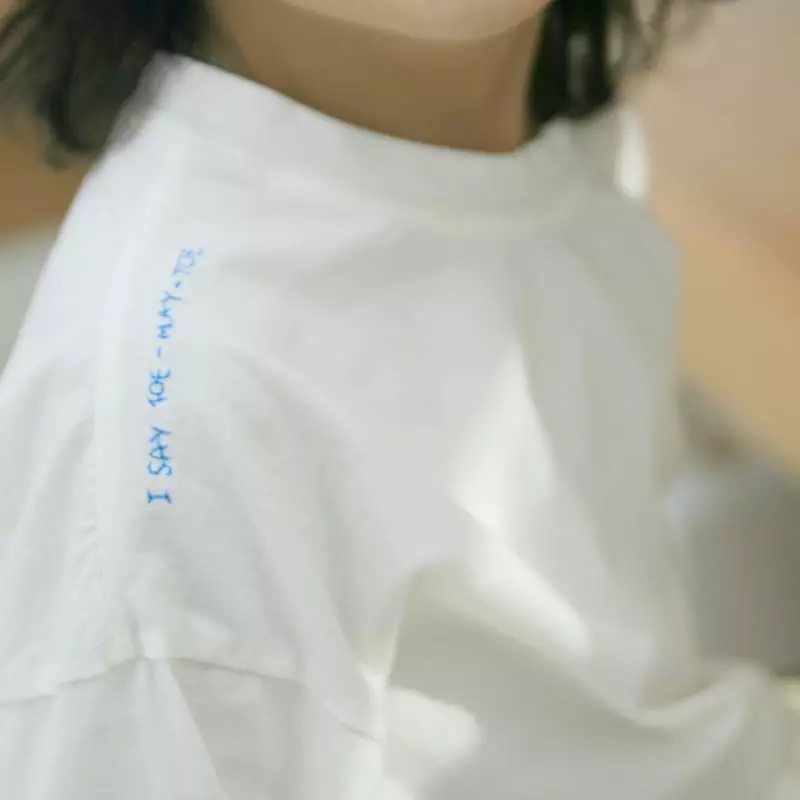 Mooi Store - Korean Children Fashion - #littlefashionista - Shoulder Embroidery Tee - 2