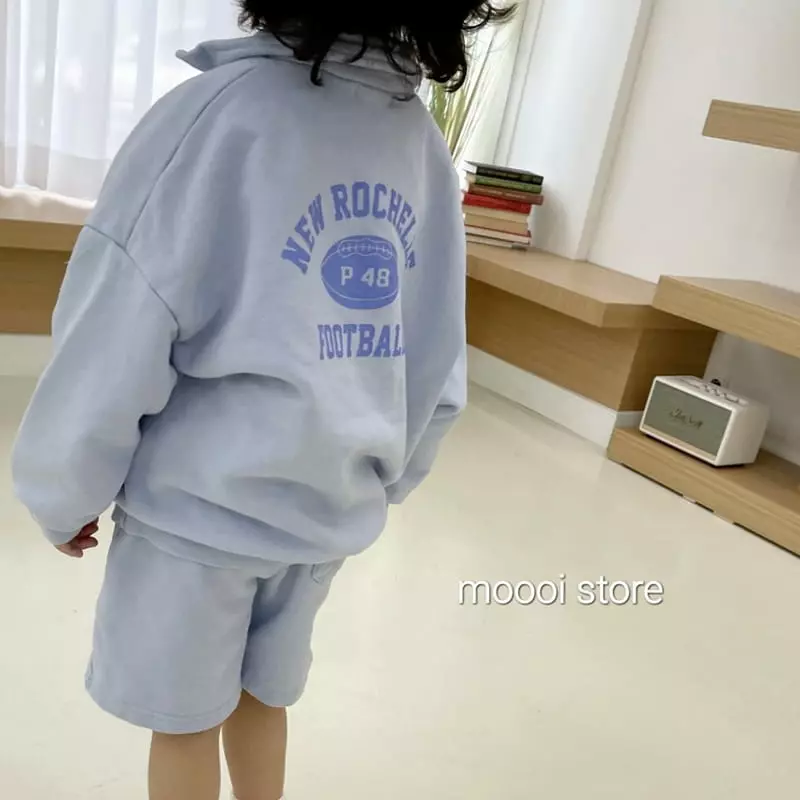 Mooi Store - Korean Children Fashion - #stylishchildhood - Football Collar Tee - 2