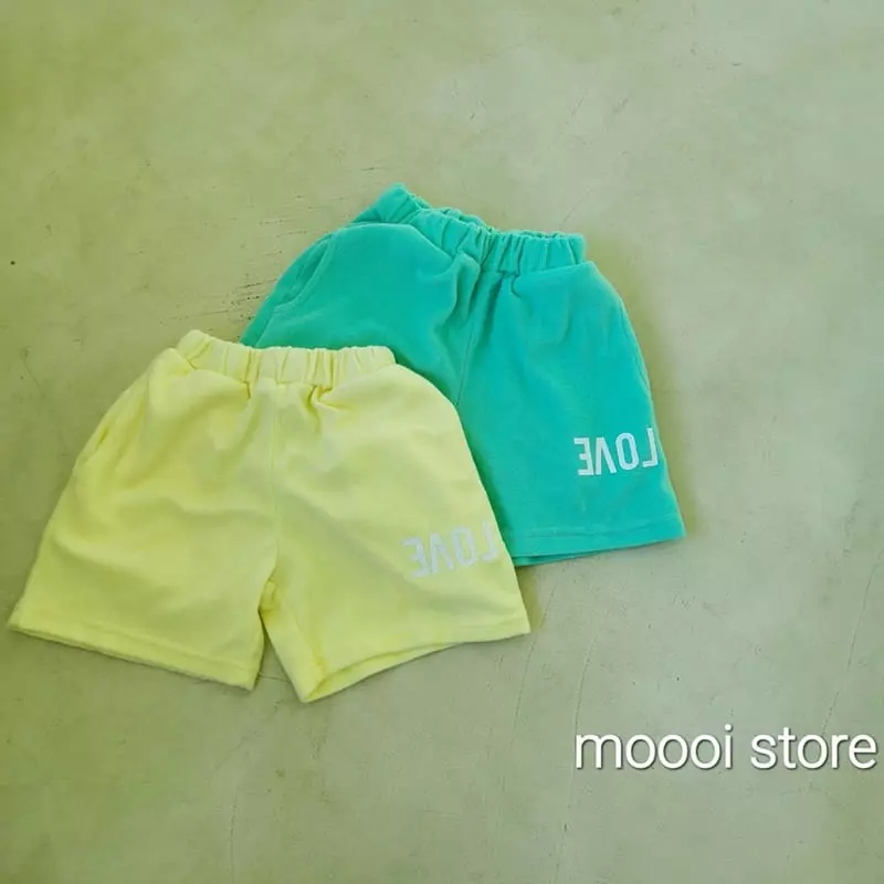 Mooi Store - Korean Children Fashion - #todddlerfashion - Love Towel Half Pants - 11