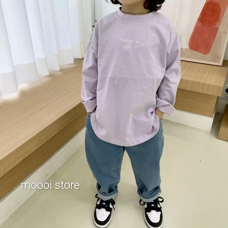 Mooi Store - Korean Children Fashion - #toddlerclothing - Heart Embroidery Tee - 6