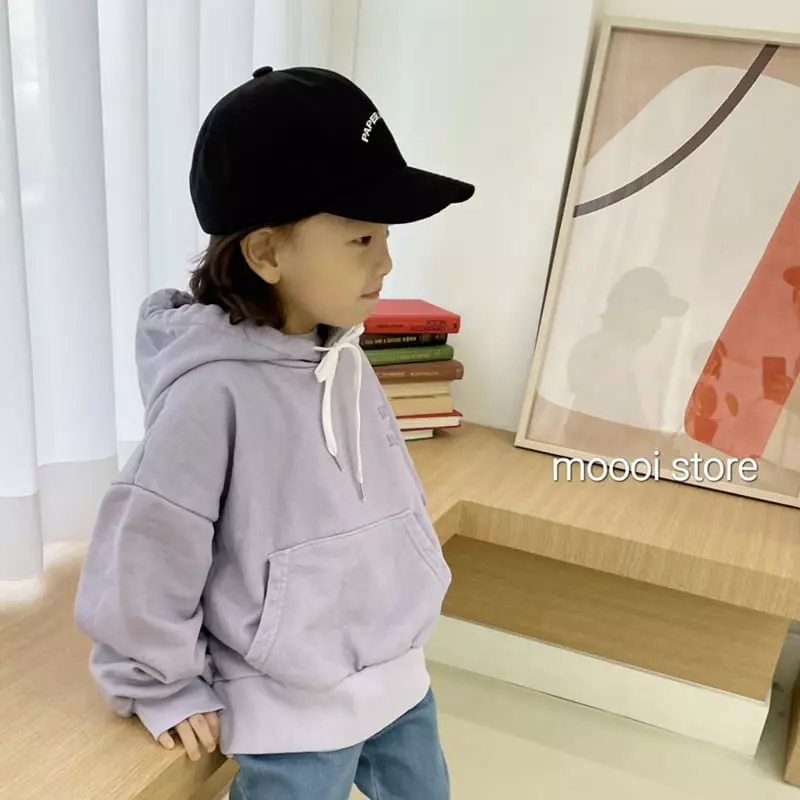 Mooi Store - Korean Children Fashion - #toddlerclothing - Pigment Embroidery Hoody - 8