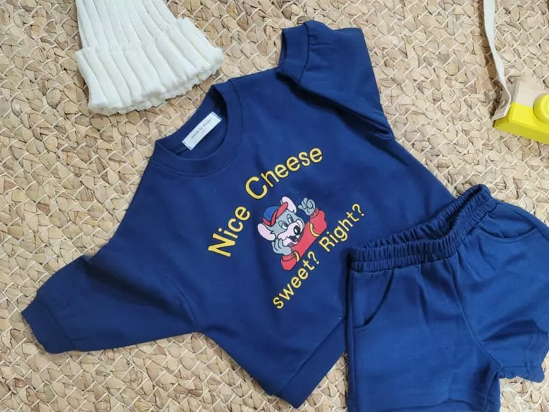 Moran - Korean Children Fashion - #minifashionista - Nice Cheese Top Bottom Set - 3