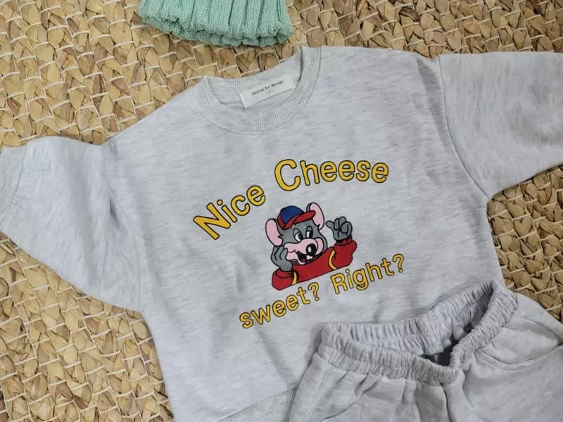 Moran - Korean Children Fashion - #minifashionista - Nice Cheese Top Bottom Set - 4
