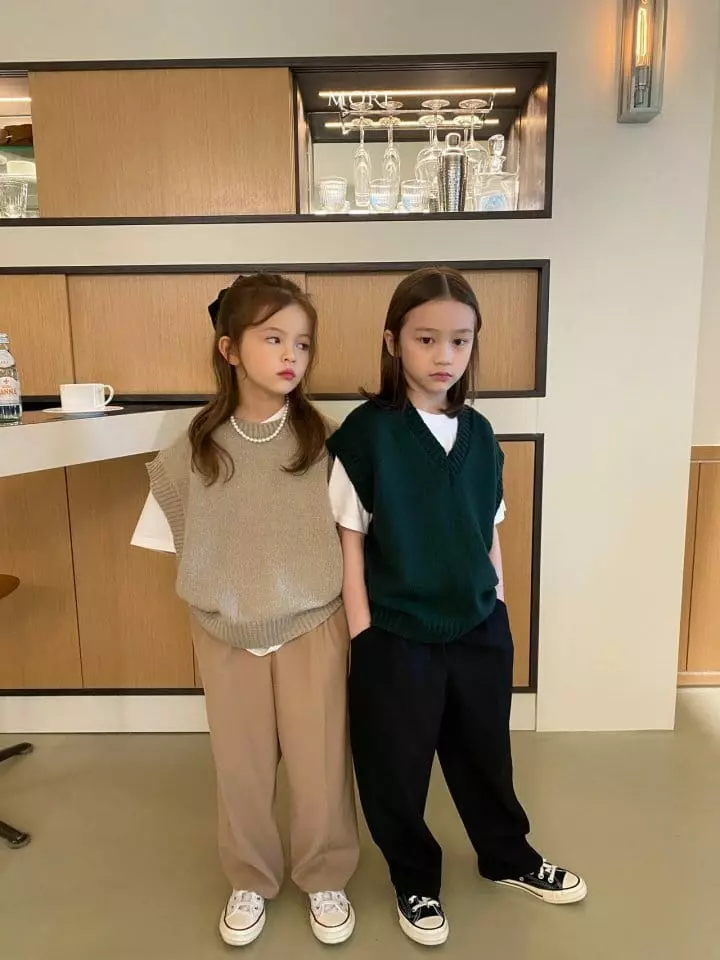 More - Korean Children Fashion - #Kfashion4kids - Tomi V Neck Knit Vest - 6