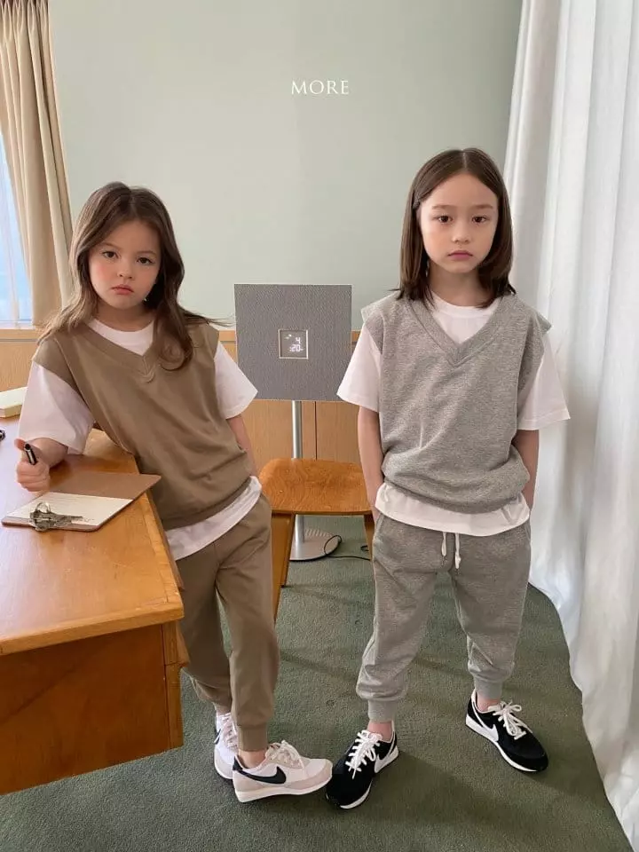More - Korean Children Fashion - #Kfashion4kids - Boy V Neck Top Bottom Set - 3
